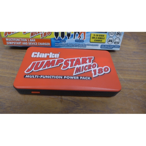 5358 - A Clarke JSM180 Jump Start Micro 180 multi function 1.8Ah jump start and device charger* This lot is... 