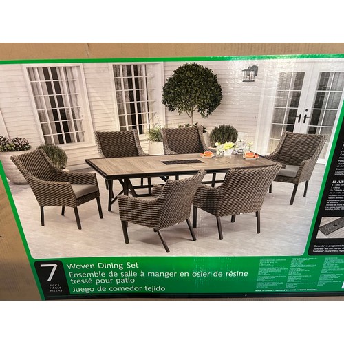 3214 - An agio portland 7 piece woven  dining set - (Boxed), original RRP £1499.99 + VAT (4216A-6) *This lo... 