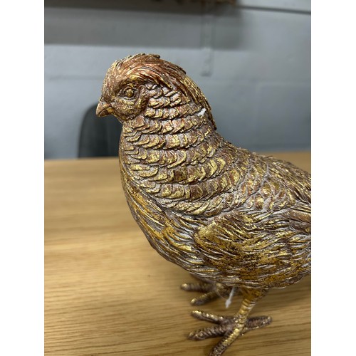 3105 - A bronze effect pheasant (H 19cm)