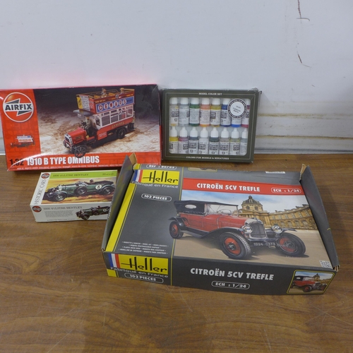 5328 - A large quantity of assorted model kits including a Revell 1:24 London bus, an Airfix 1:32 MGB, an A... 