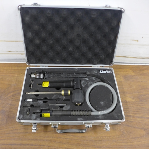 5330 - Four metal tool cases containing various tools including screwdrivers, a hammer, a saw, a Stanley st... 