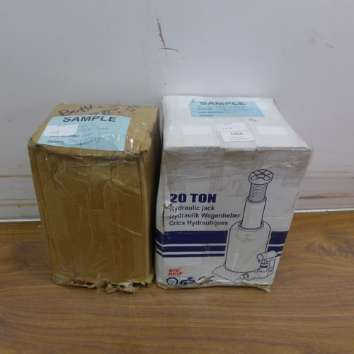 5366 - Two boxed sample 20 tonne hydraulic bottle jacks* This lot is subject to VAT