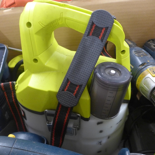 5314 - A large quantity of Ryobi power tools including 2 CDI-1802 power drills, a CJSP-1801 QEO jigsaw, an ... 