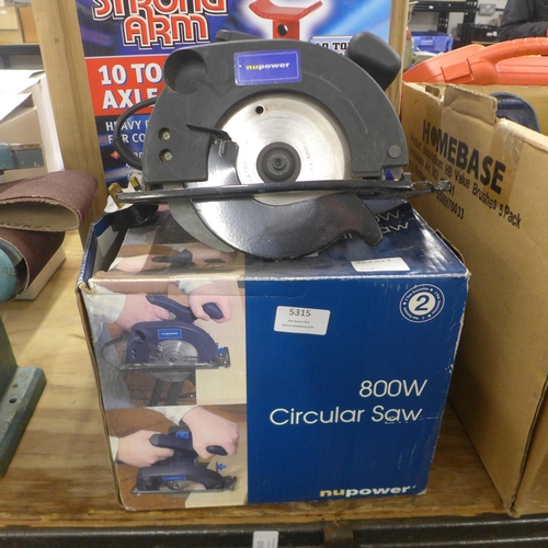 5315 - A boxed Nu-Power 800W, 240V circular saw