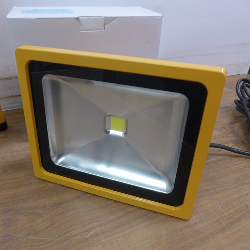 5352 - A boxed sample 110v LED cob light with tripod stand* This lot is subject to VAT