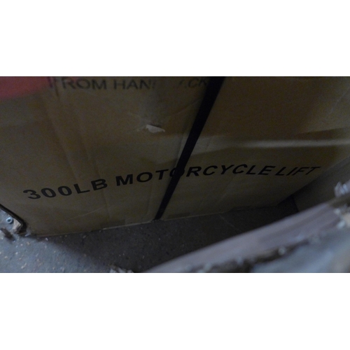 5304 - A boxed sample HJ1003P Motorcycle Lift* This lot is subject to VAT