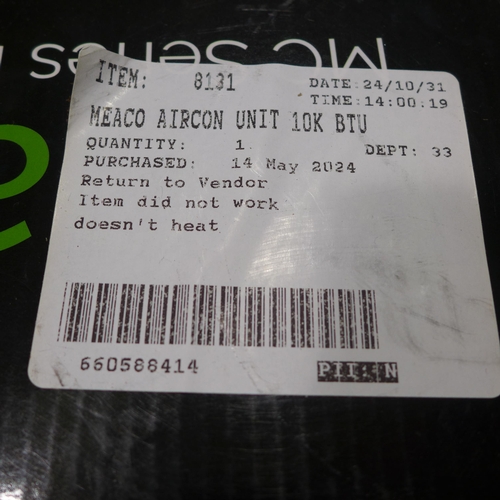 6016 - Meaco Aircon Unit 10K Btu with remote, Original RRP £299.99 + VAT (349-225) *This lot is subject to ... 