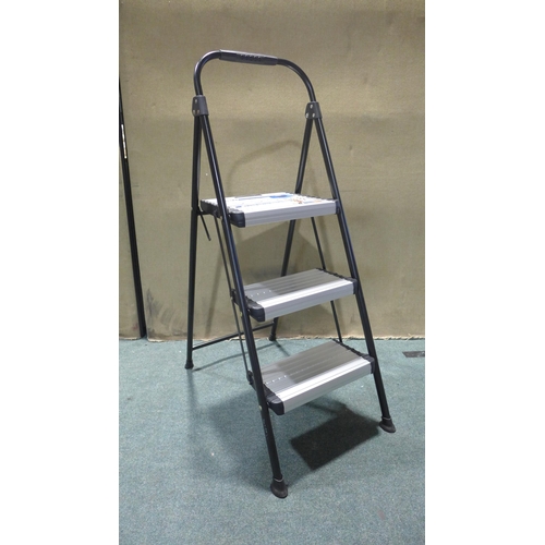 6019 - Cosco 3 Tread Step Stool with Steel Frame (349-168) *This lot is subject to VAT