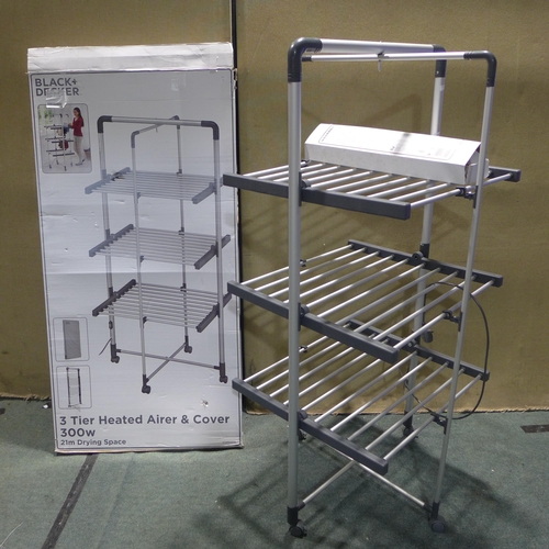 6020 - Black & Decker Heated Tower Airer , Original RRP £99.99 + VAT (349-316) *This lot is subject to VAT