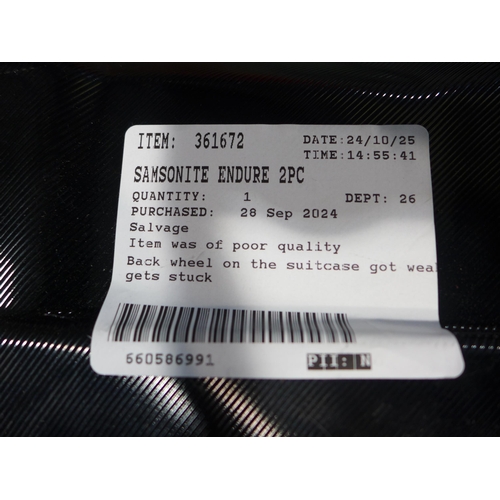 6022 - Samsonite Endure Black 2 piece Hardside Suitcase set, Original RRP £119.99 + VAT (349-151) *This lot... 