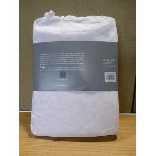 6035 - Dormeo Octasense Pillow And Lazy Linen White Kingsize Fitted Sheet (349-234,246) *This lot is subjec... 