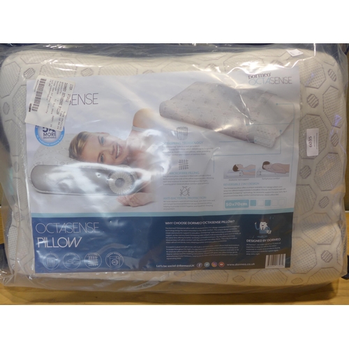 6035 - Dormeo Octasense Pillow And Lazy Linen White Kingsize Fitted Sheet (349-234,246) *This lot is subjec... 