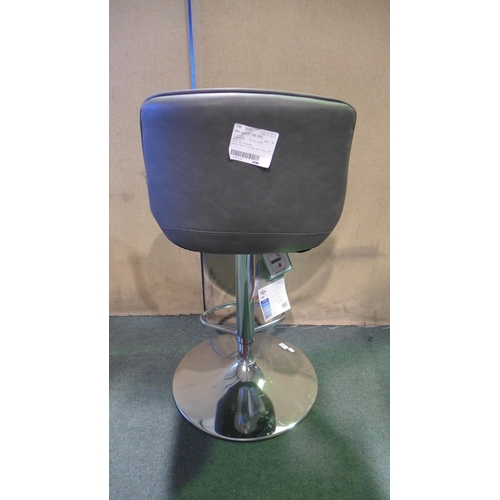 6051 - Grey Gas-Lift Bar Stool    (349-180) *This lot is subject to VAT