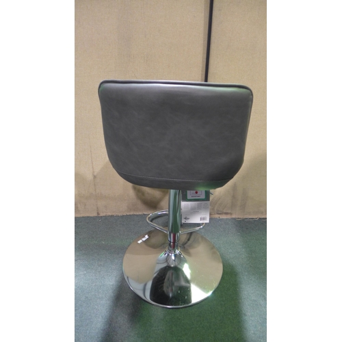 6053 - Grey Gas-Lift Bar Stool    (349-182) *This lot is subject to VAT