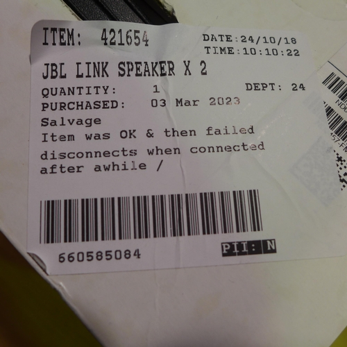 6068 - JBL Link Portable Speakers  (349-77) *This lot is subject to VAT