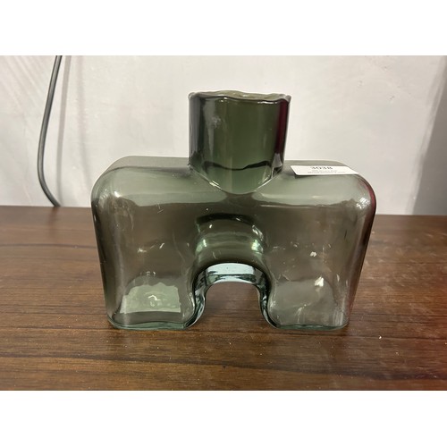 3038 - A smoked glass bottle vase