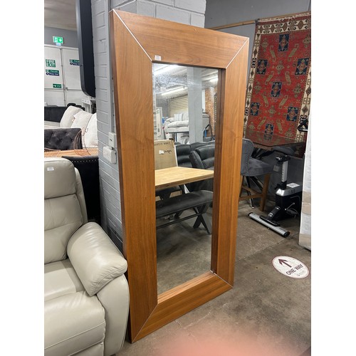 3234 - A solid oak framed mirror