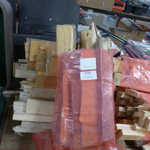 5254 - 10 bundles of kindling/fire wood