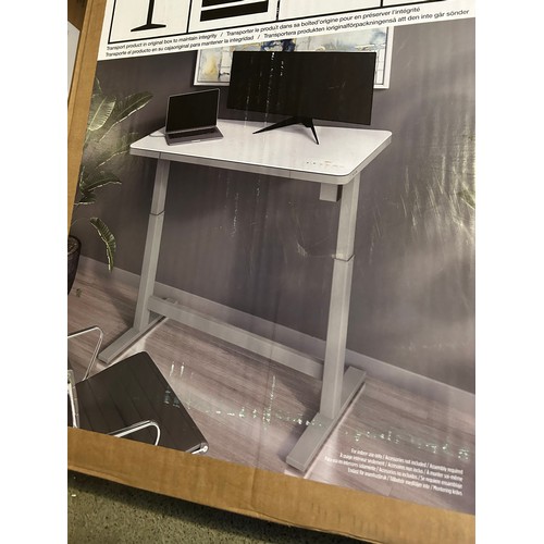 3302 - Adjustable white geller tech desk, original RRP £249.99 + VAT (4222-1) *This lot is subject to VAT