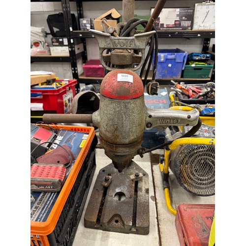 5052 - A vintage Wolf ES23 drill press and a Wolf WD5GA, 240V, 5/8 heavy duty drill 
***Failed the PAT test... 