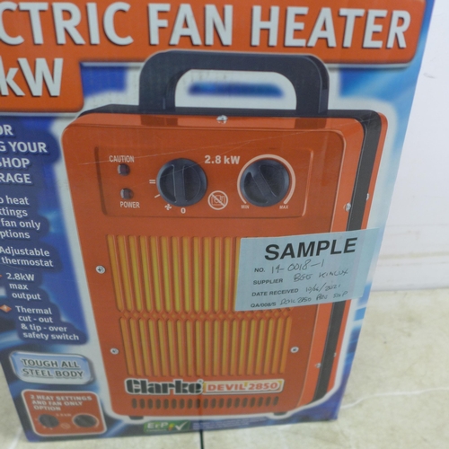 5031 - *VAT* A boxed sample DEVIL 2850 2.8kw electric fan heater