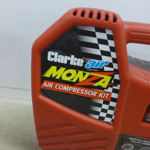 5076 - *VAT* A boxed sample Clarke Air MONZA 230v air compressor kit