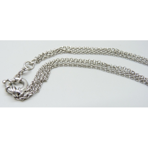 7068 - A hallmarked silver necklet, 25g, 41cm