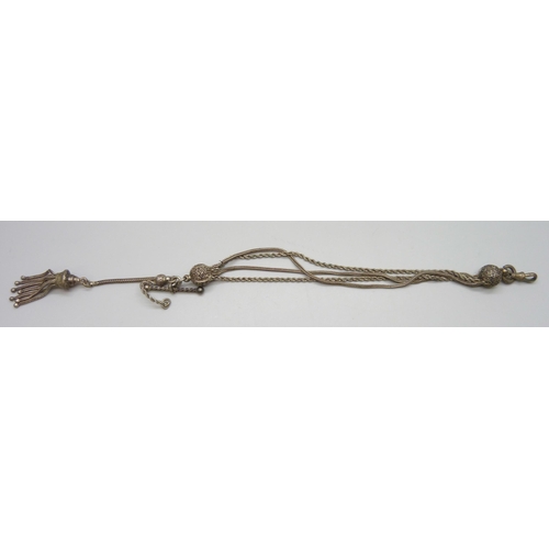 7086 - A Victorian Albertina chain, 22g, (one link broken), 29cm