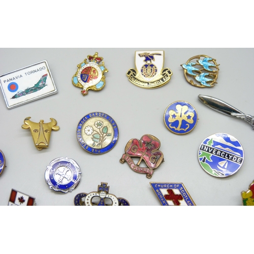 7113 - A collection of badges including RAF