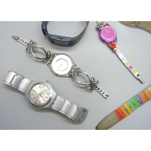 7137 - Six Swatch wristwatches