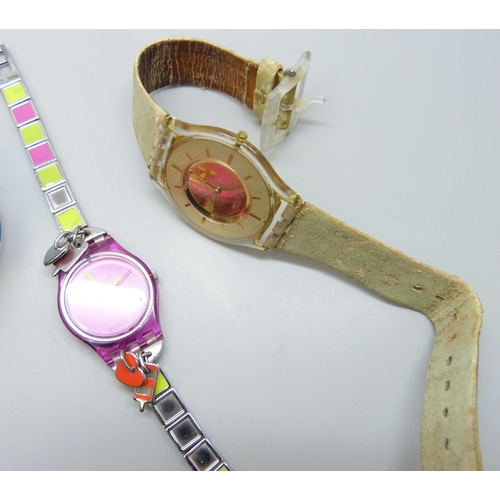 7137 - Six Swatch wristwatches