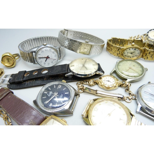 7138 - A collection of mechanical wristwatches including Timex and Oris, some a/f