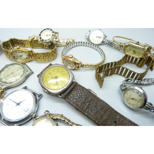 7138 - A collection of mechanical wristwatches including Timex and Oris, some a/f