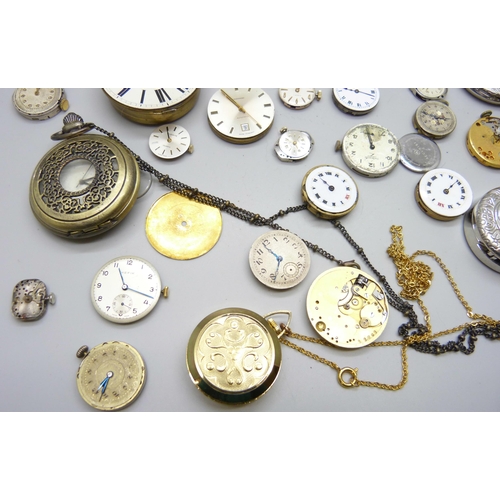 7148 - Pocket watches and watch movements including a Garrard example