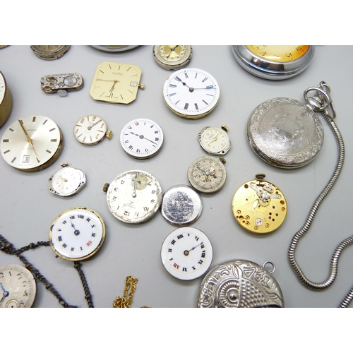 7148 - Pocket watches and watch movements including a Garrard example