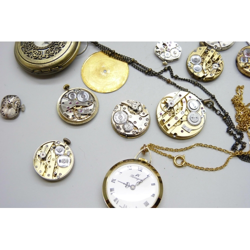 7148 - Pocket watches and watch movements including a Garrard example