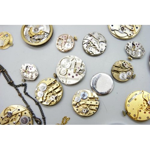 7148 - Pocket watches and watch movements including a Garrard example