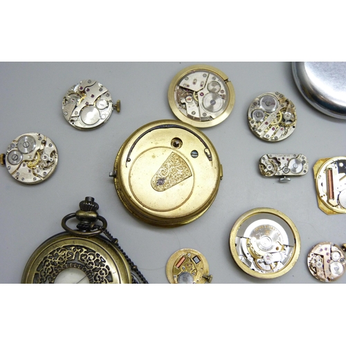 7148 - Pocket watches and watch movements including a Garrard example