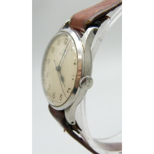 7150 - A 1940s Omega wristwatch, 34mm case including crown