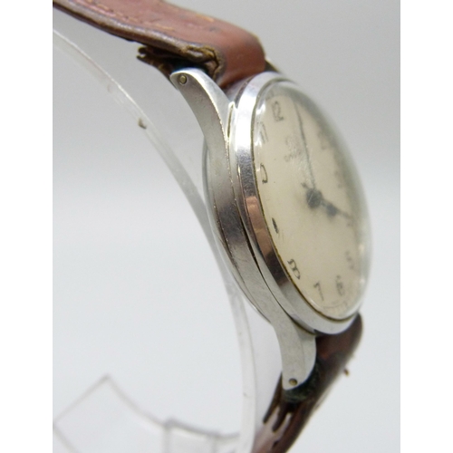 7150 - A 1940s Omega wristwatch, 34mm case including crown