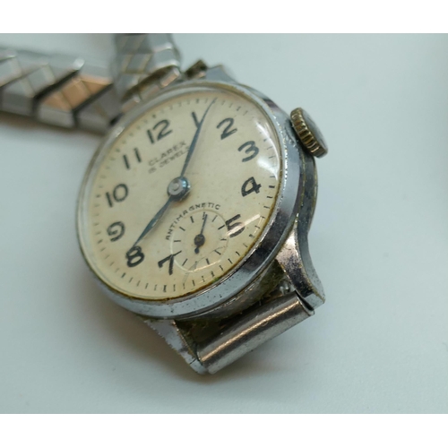 7162 - A collection of wristwatches and a pocket watch, a/f