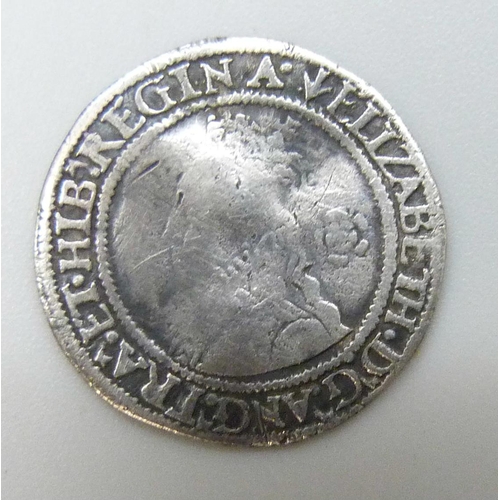 7170 - Coins; an Elizabeth I 1562 three half pence coin