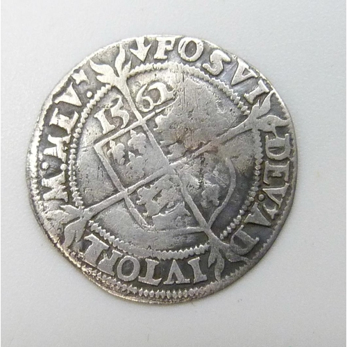 7170 - Coins; an Elizabeth I 1562 three half pence coin