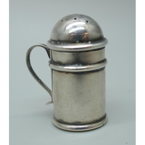 7228 - A Victorian novelty silver salt pot, Cornelius Desormeaux Saunders & James Francis Hollings Shepherd... 