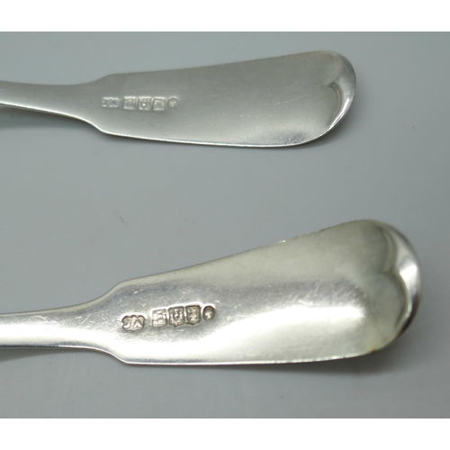 7245 - A pair of Victorian Scottish silver ladles, J Asherheim, Edinburgh 1842, 55g