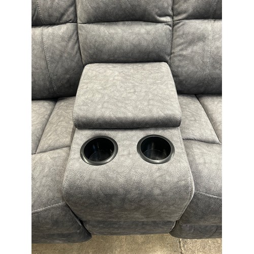 3161 - A Berlin electric reclining corner sofa with drink holder, USB ports and LED lights