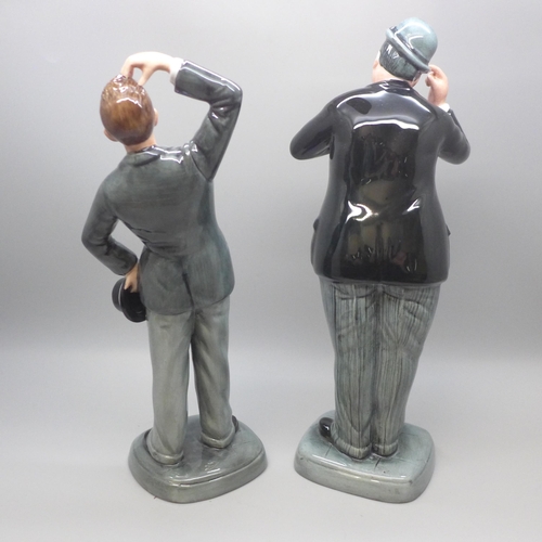 2001 - A pair of Royal Doulton limited edition figures, 'Laurel and Hardy', HN2774 and HN2775, with certifi... 