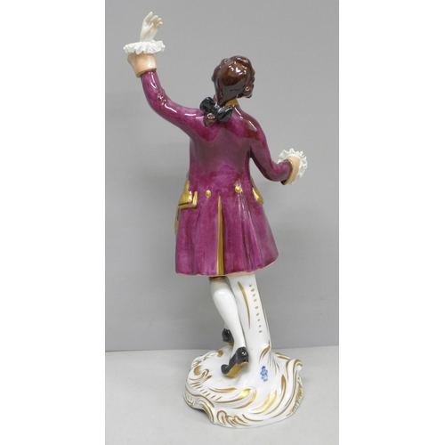 2022 - A Dresden Volkstedt figure, 'Prince Charming', 26.5cm