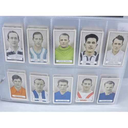 2034 - Cigarette cards; eight sets of football cigarette cards including Gallaher 'Famous Footballers', Pla... 