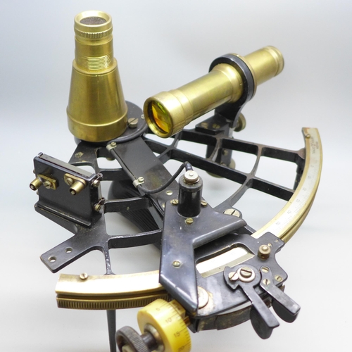 2064 - A large Japanese sextant, Tamaya & Co. Ltd., with spare lens, No.5169